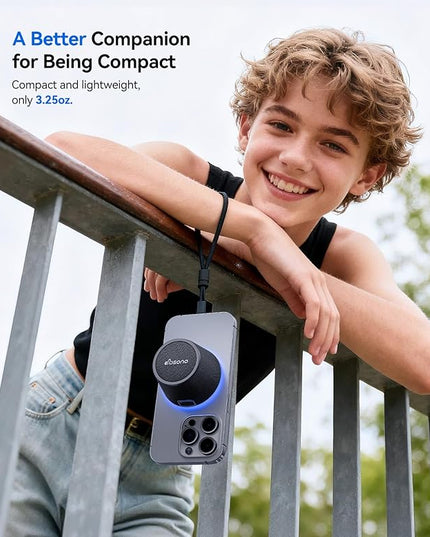 Small Bluetooth Speaker Gifts for Teens: Valentines Gifts for Him Her, 3 IN 1 Portable Magnetic Speaker with 9-Mode Lights, Waterproof Phone Stand for Desk, Cool Birthday Gadget Gifts for Adults