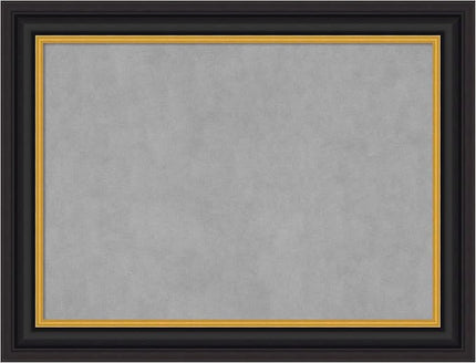 Amanti Art Black Framed Magnetic Board 26x34 Medium Vision Board for use with Magnets, 100% Metal Sheet to Display Items as Office Decor or for Home Organization in mudroom, Kitchen or Kids Room