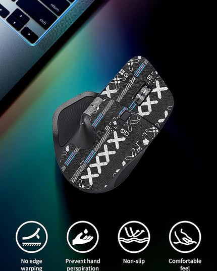Mouse Grip Tape Full Coverage for Logitech MX Master 4 Wireless Gaming Mouse,Self-Adhesive PreCut Sweat-Resistant Professional Mice Upgrade Kit - 2 Color