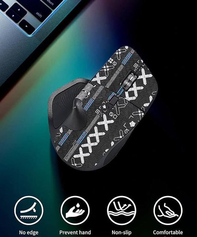 Mouse Grip Tape Full Coverage for Logitech MX Master 4 Wireless Gaming Mouse,Self-Adhesive PreCut Sweat-Resistant Professional Mice Upgrade Kit - 2 Color