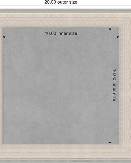 Amanti Art White Framed Magnetic Board 20x20 Small Vision Board for use with Magnets, 100% Metal Sheet to Display Items as Office Decor or for Home Organization in mudroom, Kitchen or Kids Room