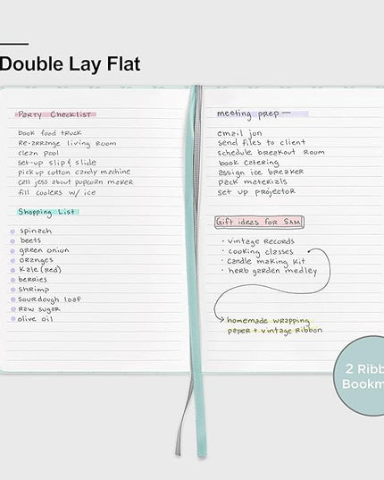&And Per Se Lined Journal Notebook for Women&Men with Pattern, 160 Pages 100GSM Thick Paper, A5 Hardcover Journals for Writing(1 Pack, Light Blue)