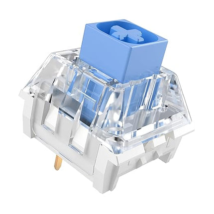 Kailh Box Heavy Blue Switches for DIY Mechanical Keyboard,3-pin/60gf Clicky/RGB/LED/IP56 Water&Dustproof/Long Life switches(Blue,108pcs)