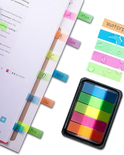 Golcellia 300 Pcs, Transparent Sticky Notes, Page Markers, Sticky Tabs, Label Stickers, Pop Up Index Tabs, Flags Stickers
