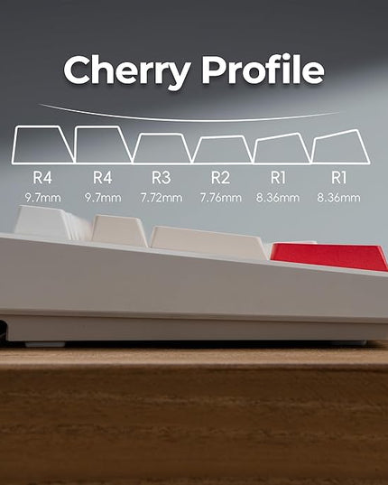 XVX Soy Milk PBT Keycaps 75 Percent, Premiun Creamy Keycap Sets, 147 Keys Cherry Profile Keyboard Keycaps Compatible with 65% 75% 96% 100% Cherry Gateron MX Switches Mechanical Keyboard