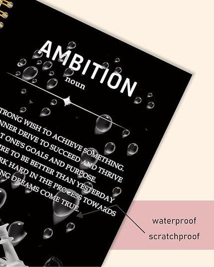 Ambition Motivational Notebook Journal, Inspirational Journal Notebook for Work, Office Gifts for Coworker Colleague, Gifts for Employees, Hardcover Spiral Notebooks 5.5x8.3