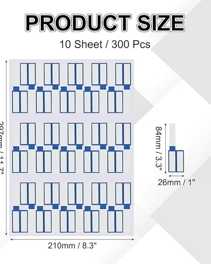 uxcell 300 Pcs Cable Labels, Waterproof Wire Cord Labels Tags, Cord Organizer Management Tags for Charger Cable Organizer Wire Markers Printer, Blue