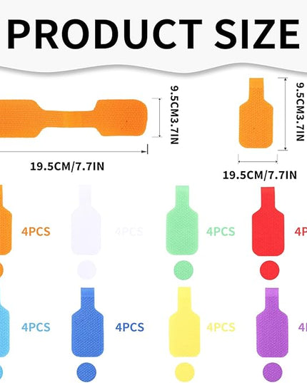 32 Pcs Cable Labels, Write On Cord Labels Tags for Electronics, Wire Markers Electrical, Reusable Large Size Plastic Label for Charging Cords Management and Identification