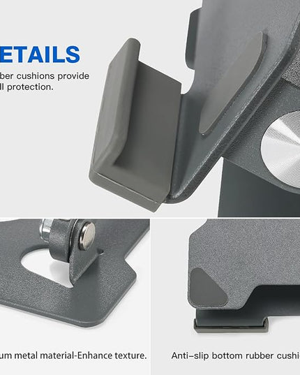 KABCON Tablet Stand,Tablet Holder for iPad,Adjustable Portable Multi Angle Desktop Stand Compatible with iPad Pro 9.7 10.5 12.9 Air Mini 1-4,Galaxy Tabs,Surface Pro Tablets,Kindle,E-Reader,Nexus-Grey
