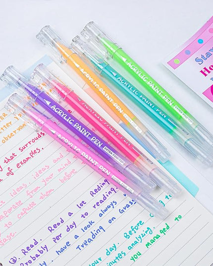 SASPOO Acrylic Gel Pens for Drawing,Colors Gel Paint Pens Ultra Fine ST Point 1.0, Set of Acrylic Marker Pens Color Ink for Journaling, Crafts Art Supplies (24)