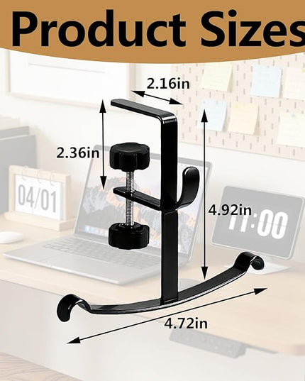 KISOY Purse Hook for Table Handbag Hangers Purse Hanger for Desk Bag Hooks for Tables can Hook Bag Purse Heavy Duty Foldable Purse Holder for Table Floding (FT Type Hook)