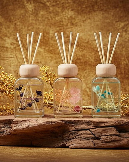 Orelune Reed Diffuser Set, 3.4 fl oz - Elegant Home Fragrance with 5 Sticks - Long-Lasting Scented Oil Diffuser for Bedroom, Bathroom Shelf Decor & Living Room (Peony & Roses)