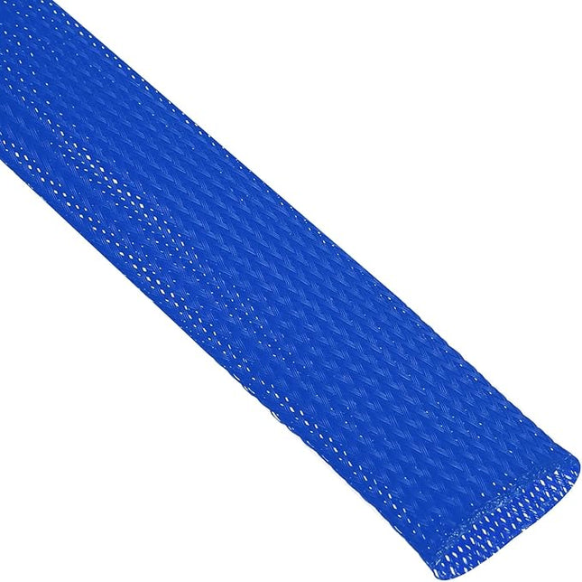uxcell Expandable Sleeving, 1-inch 50ft Cable Sleeve, Blue
