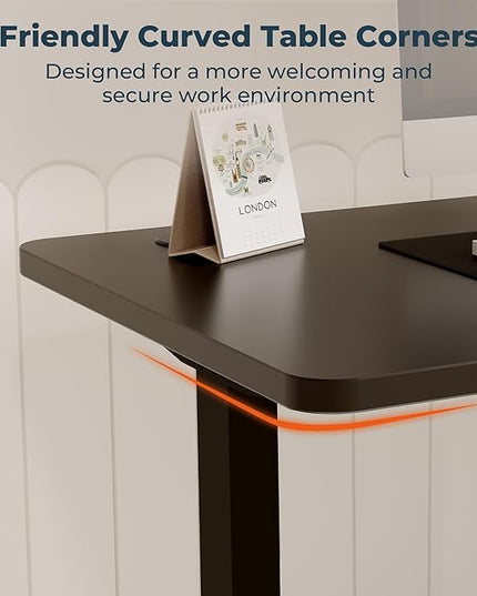 Dual Motor Standing Desk, Large Stand Up Desk, 63x28 Inches Electric Sit Stand Desks, 4 Memory Preset Adjustable Height Desks Home Office Desks(Black)