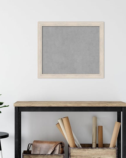 Amanti Art White Framed Magnetic Board 23x27 Medium Vision Board for use with Magnets, 100% Metal Sheet to Display Items as Office Decor or for Home Organization in mudroom, Kitchen or Kids Room