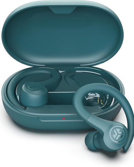 JLab Go Sport+ Wireless Workout Earbuds Featuring C3 Clear Calling, Secure Earhook Sport Design, 35+ Hour Bluetooth Playtime, and 3 EQ Sound Settings (Teal)