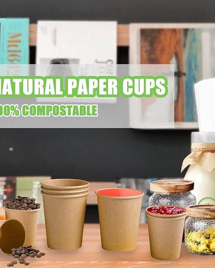 Lamosi 5 oz Paper Cups Disposable - 300 Count, Kraft Paper Cups for Bathroom Mouthwash, 5 ounce Espresso Coffee Cups for Home, Kitchen, Office
