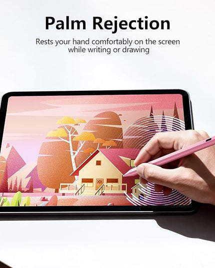 Stylus Pen for iPad 6th-11th Generation-2X Fast Charge Active Pencil Compatible with 2018-2025 Apple iPad Pro 11"/12.9"/M4, iPad Air 3/4/5/M2/M3,iPad mini 5/6 Gen-Pink