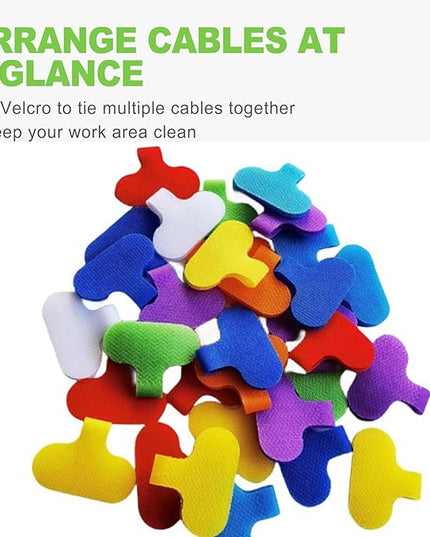 40 PCS Cable Labels, Multi-Color Cord Tags for Electronics, Write On Wire Labels, Reusable Tags, Cable Management Identification