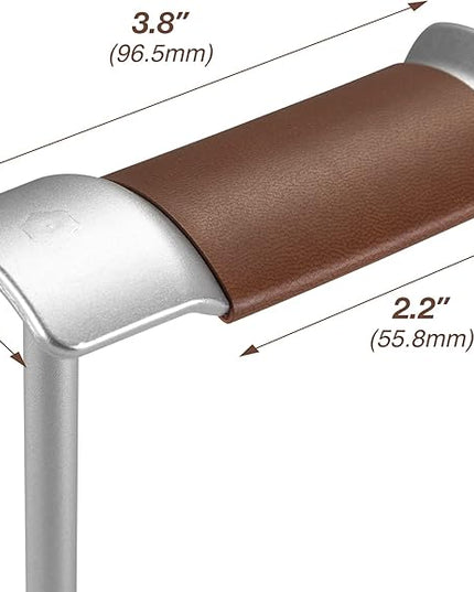 AVLT Universal Slim Aluminum Alloy Desktop Headphone Stand Anti-Slip Headset Display Organizer Hanger Rack Holder - Brown