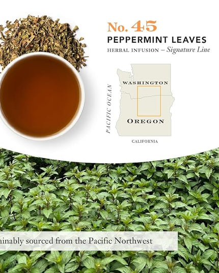 Steven Smith Teamaker Peppermint Leaves No. 45, Herbal Tea, Caffeine-Free, Sugar-Free, Sustainably Grown, Tea Bags, 36 Sachets, 0.78oz each