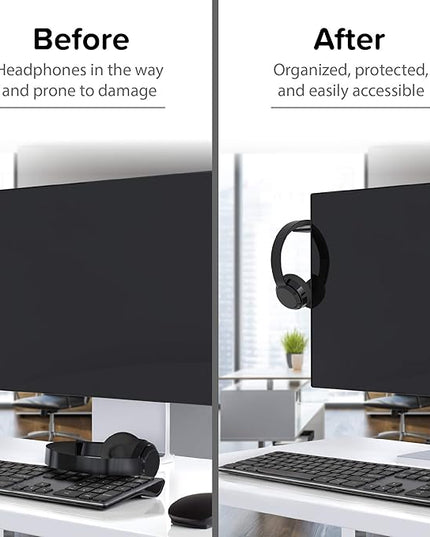 TotalMount Monitor Stand for Headphones and Headsets (Premium-Grade Holder Saves Desk Space and Protects Headphones)