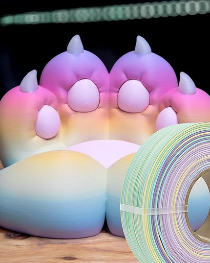 Polymaker Panchroma Refill Spool Gradient Matte Pastel Rainbow PLA 3D Printing Filament Refill, Compatible with All Reusable Spools and All Major FDM 3D Printers, Tangle-Free, 1.75mm 1kg