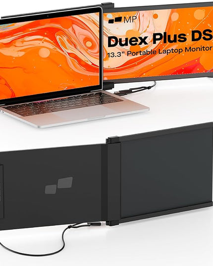 New Mobile Pixels Duex Plus DS Laptop Screen Extender, 13.3" FHD 1080P IPS Portable Monitor, Auto Rotation USB Type-C/HDMI Plug and Play Laptop Monitor, Windows/Mac/Android/Switch Compatible