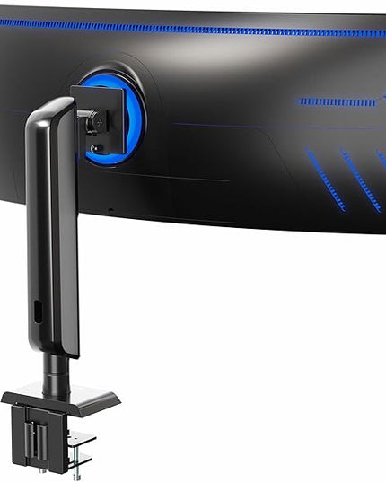 VIVO Heavy Duty Aluminum Ultrawide Monitor Desk Mount for up to 49 inch Screens, Holds 39.6 lbs, Space Efficient Vertical Lift Stand, Black, STAND-149J