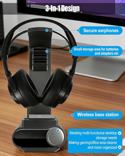GRSVDF Headphone Stand Compatible with SteelSeries Arctis Nova Pro Wireless Headsets with Dock for Wireless Base Station