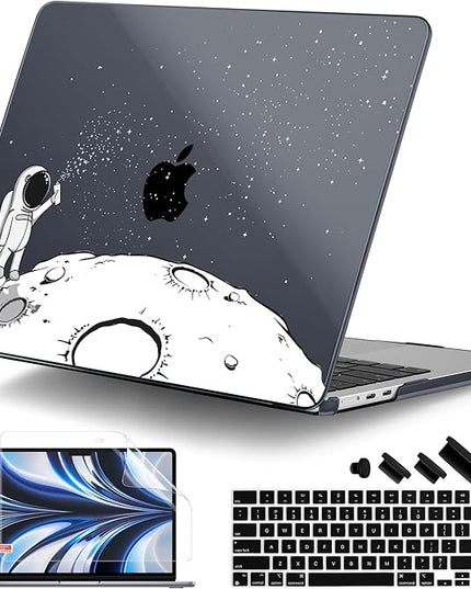 DONGKE for M4 MacBook Air 13.6 Inch Case 2025 2024 2023 2022 Model A3240 A3113 A2681 M3 M2 Chip, Plastic Hard Shell Case Cover with Touch ID for MacBook Air 13 Inch M4 - Astronaut