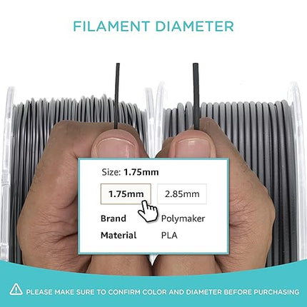 Polymaker PLA PRO Filament 1.75mm 5kg, Tough & High Rigidity Black 3D Printing Filament, PolyLite PLA PRO 3D Printer Filament 1.75mm, Print with Most 3D Printers