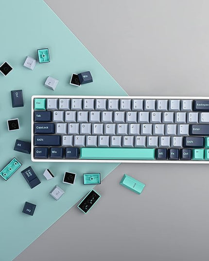 Cherry Profile PBT Keycaps, 171 Key Double Shot Custom Key caps Set for Cherry MX Switches Mechanical Keyboard (Shark)
