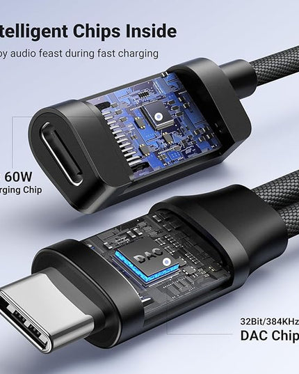 UGREEN Magnetic USB C to 3.5mm Audio Adapter and Charger 2 in 1 Hi-Res 32bit/384kHz Aux to USB C with PD 60W Fast Charging Dongle Cable for iPhone 17 Pro Max, Switch 2, Galaxy S25Ultra, iPad Pro
