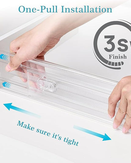 Vtopmart 8 Pack 4" Regular Upgrade Drawer Dividers for Clothes, 12.8"-22.3" Expandable Dresser Drawer Organizer, Clear Plastic Separators for Dresser, Baby Clothing, Underwear, Cosmetic, Toiletries