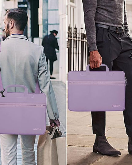 Laptop Shoulder Bag 13 13.3 14 Inch Case Compatible with MacBook Pro 14 2025-2021 M4/M3/M2/M1, Mac Air/pro 13-13.3 Inch and Most Popular 13-14 Notebooks,Spill-Resistant Briefcase, Purple