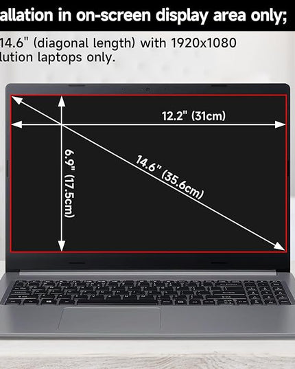 14 Inch 16:9 Laptop Privacy Screen Filter, Anti Blue Light Glare & Anti Scratch Computer Privacy Shield for 14" with 1920x1080 Aspect Ratio Laptop