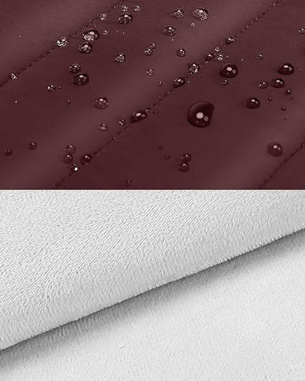 MOSISO 13.3 inch Laptop Case, 13-13.3 inch Puffy Laptop Sleeve Compatible with MacBook Air 13 13.6 M4 M3 M2 M1/Pro 13/Pro 14, HP Dell ASUS Lenovo,Polyester Horizontal Bag with Small Case, Wine Red