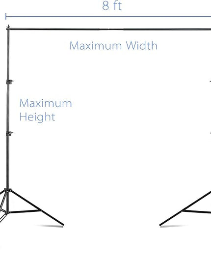 EMART Photography Backdrop Stand, 8 x 8 ft Adjustable Photo Background Holder, Back Drop Banner Support Frame Kit for Photoshoot Video Studio, Birthday Party
