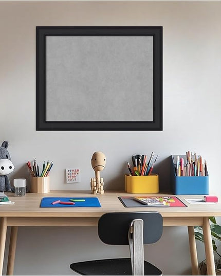 Amanti Art Black Framed Magnetic Board 19x23 Small Vision Board for use with Magnets, 100% Metal Sheet to Display Items as Office Decor or for Home Organization in mudroom, Kitchen or Kids Room