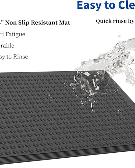 36"×24" Heavy Duty Outdoor Rubber Mat for Floor, Commercial Non Slip Indoor Floor Mat Use for Commercial Kitchen, Ramp, Pool, Restaurant, Garage(4 PCS)