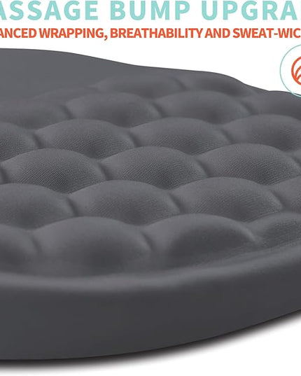 Ergonomic Mouse Pad Wrist Support with Memory Foam Massage Bulge, Carpal Tunnel Pain Relief Mousepad Wrist Rest for Mouse(12x8 inch, Dark Grey)