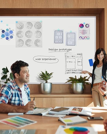 Maxtek White Board Dry Erase 72 x 48, Magnetic Dry Erase Whiteboard for Wall 6' x 4' Wall-Mounted Aluminum Frame Versatile Presentation Marker Board with a Long Pen Tray for Classroom, Office & Home