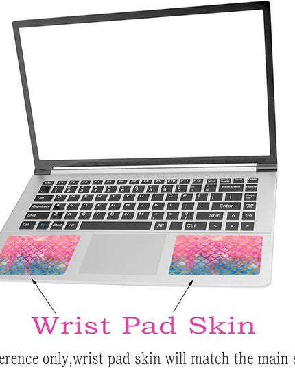 Laptop Skin Sticker Decal,12" 13" 13.3" 14" 15" 15.4" 15.6 inch Laptop Vinyl Skin Sticker Cover Art Protector Notebook (2 Wrist Pad Skins Included), Decorative Waterproof Removable, Mermaid Scale