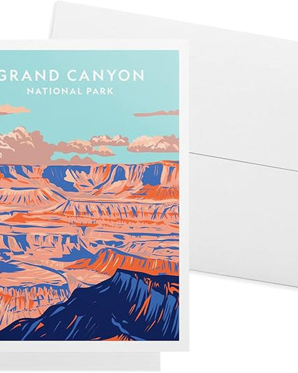 Twigs Paper - Assorted Outdoor National Parks Greeting Cards - Stationery Cards with Envelopes - Thank You and Blank Note Cards -Greeting Cards for All Occasions - Made in USA (5.5 x 4.25, Set of 12)