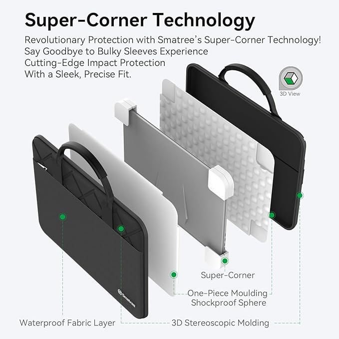 Smatree Laptop Sleeve for 18 inch MSI Crosshair 18 HX AI, for 17.3 inch MSI Raider GE77HX/GE76, for 17.3 inch Vector GP78 HX/GP76 HX/GP77, for Alpha 17 C7V/Stealth 17 Studio/Stealth GS77 Case (E814)