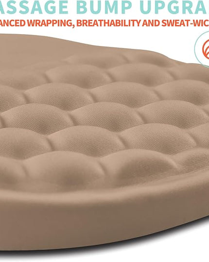 Ergonomic Mouse Pad Wrist Support with Memory Foam Massage Bulge, Carpal Tunnel Pain Relief Mousepad Wrist Rest for Mouse(12x8 inch, Sand Color)