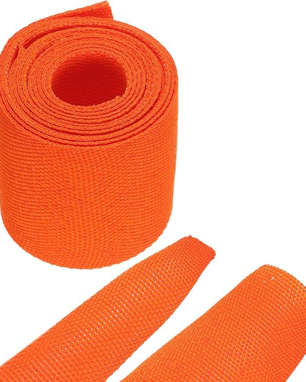 MECCANIXITY Braided Cable Sleeves Heat Shrinkable Fabric Sleeving, 1 9/16" 3ft Orange 2:1 Ratio Heat Shrinkable Cord Protector for Harness Cable, Network Cable Protection, Cable Management