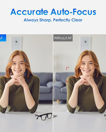 saylas 2K Webcam with Lights, HD Webcam for PC, 2K@60FPS Web cam with Microphone, 65° FOV, Autofocus, Noise Cancellation, Privacy Cover, Web Camera for Computer/Laptop, USB Streaming Computer Camera