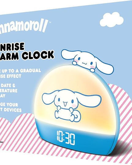 Hello Kitty Sunrise Alarm Clock - Multicolor Lights, USB Charging, LED Display, and Snooze Function